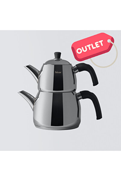 Hisar Hera İndüksiyon Tabanlı Midi Çelik Çaydanlık **OUTLET**