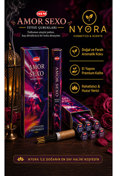 Hem Marka Love Sex Çubuk Tütsü 120 Adet 6 Paket ve Ahşap Tütsü Kayığı