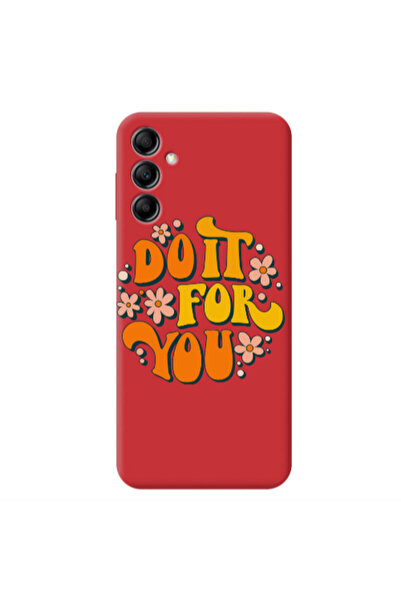 Other Samsung A14 5G Do it For You Red Colored Silicone TPU Θήκη