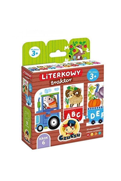 OEM CzuCzu Tractor cu litere puzzle educativ alfabet 3 plus 18 piese
