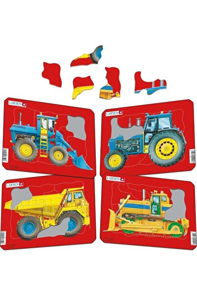Larsen Set 4 puzzle-uri pentru copii, Larsen, Carton, 18.3x14.3 cm