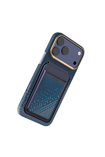 Raptic iPhone 17 Pro Max Kılıf 2in1 Bundle Kit Aramid Skin Serenity Seri Kartlıklı Karbon Kapak Laci