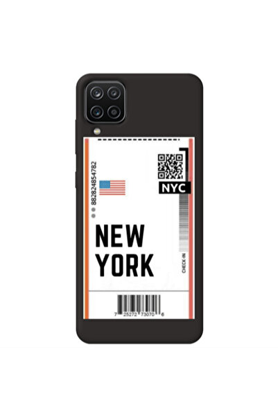 Other Samsung A12 New York NYC Black Colored Silicone TPU Θήκη