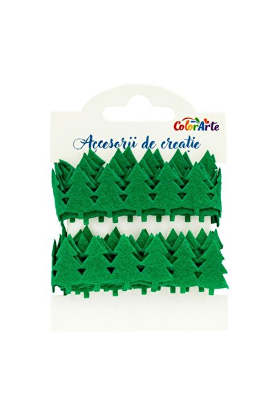 MC Micostore Accesorii creatie - panglica decorativa, brad verde, fetru, 3cm ...