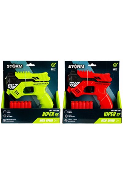 MC Micostore Бластер - пистолет Viper SF, 17 см, 6 дунапренови изстрелки, раз...