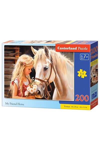 Castorland Puzzle My Friend Horse, 200 piese, pentru copii 7+, format mare