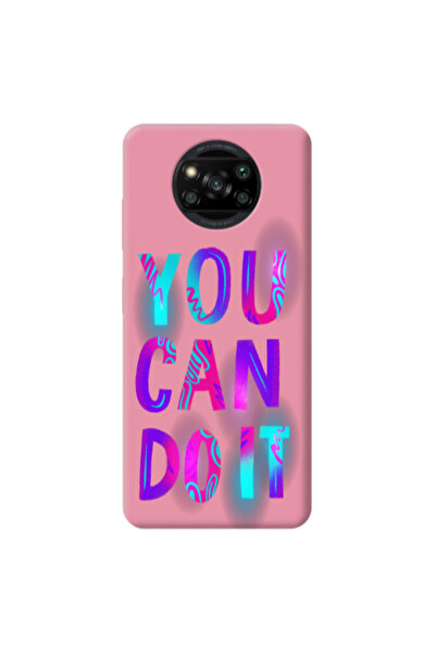 Other Xiaomi Poco X3 /X3 Pro You Can Doit Pink Colored Silicone TPU Θήκη
