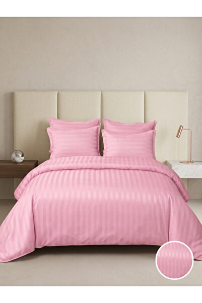 Truva Home Lenjerie de Pat Damasc 6 Piese | Cearceaf cu Elastic 180x200 cm | ...