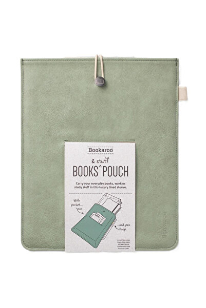 OEM IF Husă pentru carte / caiet A5/A6 „Bookaroo” oliv – husă cu buzunar