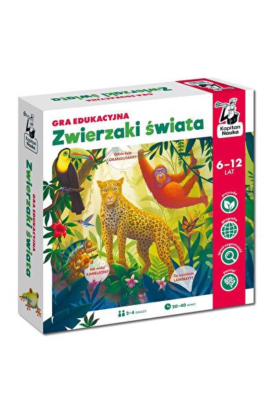 OEM Căpitanul Nauka. Joc de societate educativ "Animalele Lumii" pentru copii 6+