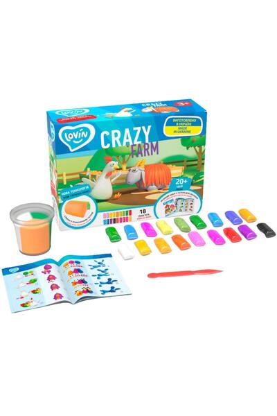 OEM Lovin Ciastolina Farma – set creativ plastilină 18 culori + forme