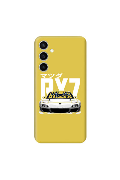 Other Samsung S24 Plus Car Rx7 Yellow Colored Silicone TPU Θήκη