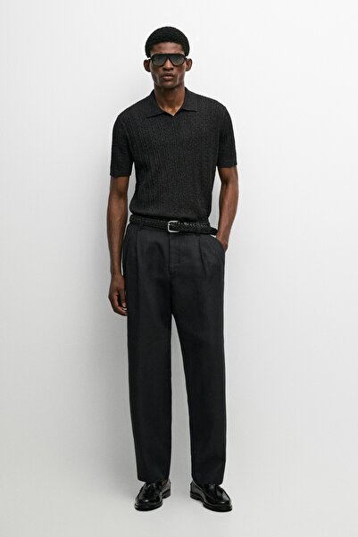 Massimo Dutti %100 Pamuklu Triko Polo Yaka Kazak
