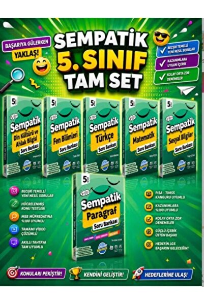 Ünlüler Karması Yayınları ÜNLÜLER KARMASI SEMPATİK 5.SINIF SORU BANKASI SET (...