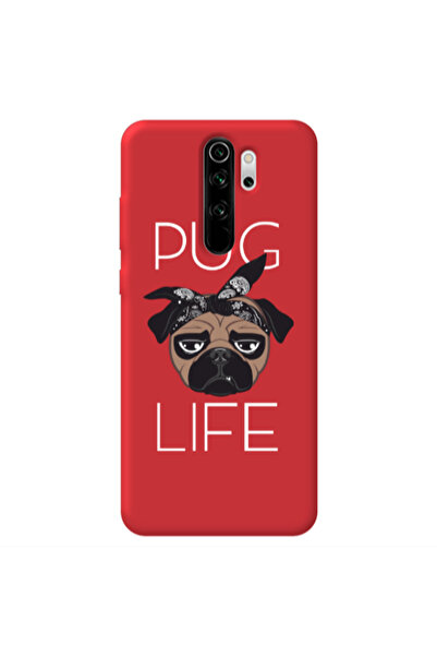 Other Xiaomi Redmi Note 8 Pro Pug Life Red Colored Silicone TPU Θήκη