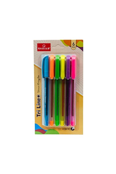 MC Micostore Set 6x Pix cu gel Tri Line+, 0.7mm, cu capac, blister cu 6 culor...