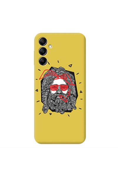 Other Samsung A24 Cool glasses Yellow Colored Silicone TPU Θήκη