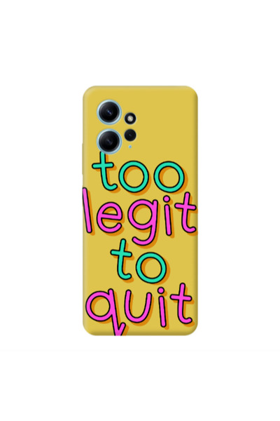 Other Xiaomi Redmi Note 12 4G Too Legit To Quit Yellow Colored Silicone TPU Θήκη