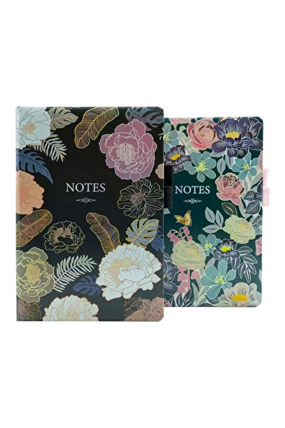 MC Micostore Jurnal A5 6600-32, 160 pagini, flori, coperta carton, cu suport ...