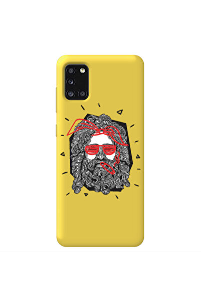 Other Samsung A31 Cool glasses Yellow Colored Silicone TPU Θήκη