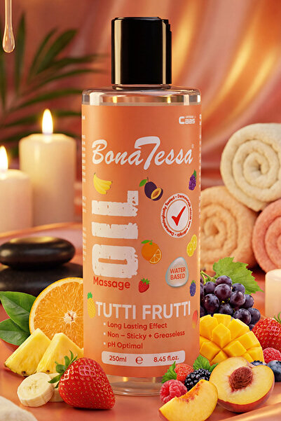 FEMSTAR Tutti Frutti Karışık Meyve Aromalı Su Bazlı 250 ml Masaj Yağı ve Kayg...