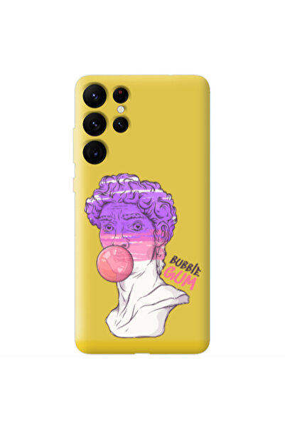 Other Samsung S22 Ultra Pin Bubble Yellow Colored Silicone TPU Θήκη