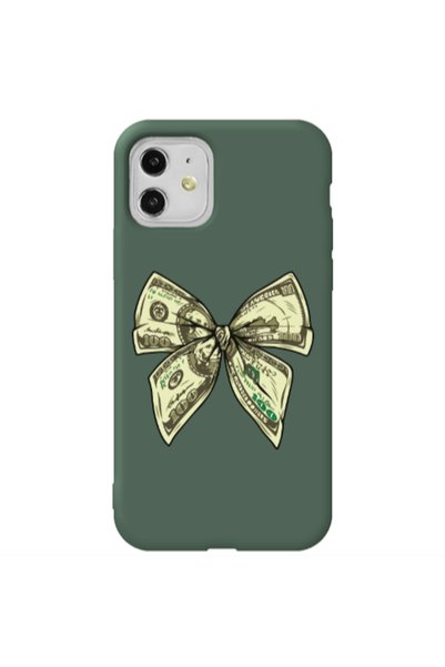 Other Apple iPhone 11 Bowtie Dollars Dark Green Colored Silicone TPU Θήκη