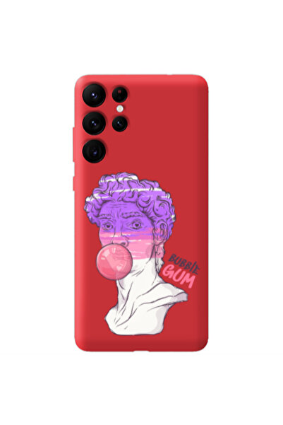 Other Samsung S22 Ultra Pin Bubble Red Colored Silicone TPU Θήκη