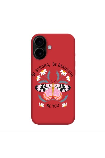 Other Apple Iphone 16 plus Be Strong Red Colored Silicone TPU Θήκη