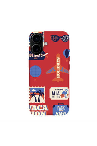 Other Apple Iphone 16 plus Vacation Red Colored Silicone TPU Θήκη