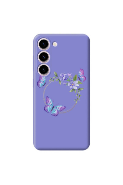 Other Samsung S23 Plus Butterfly on the ring Purple Colored Silicone TPU Θήκη