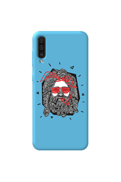 Other Samsung A70 Cool glasses Blue Colored Silicone TPU Θήκη