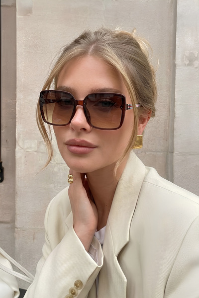 Eyesofia Mira Prestige Ultra Light Brown Women's Sunglasses with Uv400 Filter