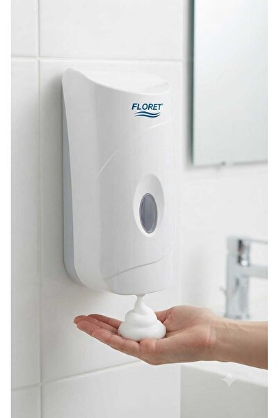 Floret Manual Push-Button Soap Dispenser – Transparent, Wall-MountedF