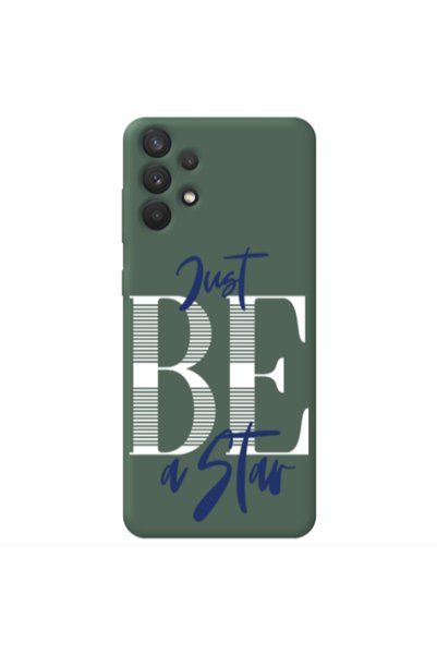 Other Samsung A32 4G Just Be a Star Dark Green Colored Silicone TPU Θήκη
