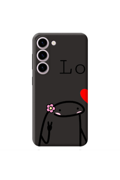 Other Samsung S23 Plus Love 1 Black Colored Silicone TPU Θήκη