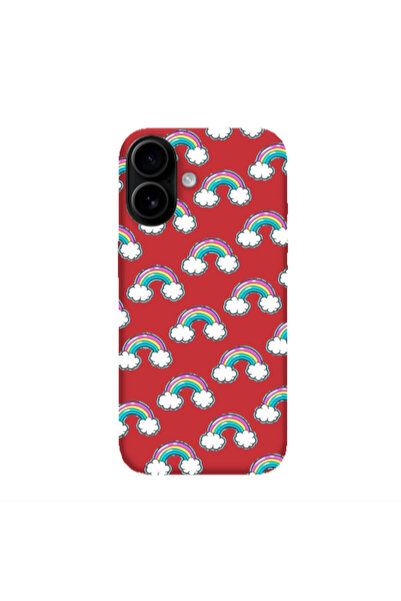 Other Apple Iphone 16 plus Cute rainbows Red Colored Silicone TPU Θήκη