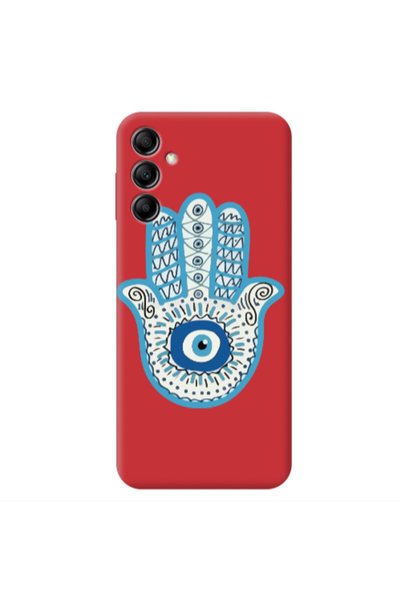 Other Samsung A14 5G Evil eye bead in hand Red Colored Silicone TPU Θήκη