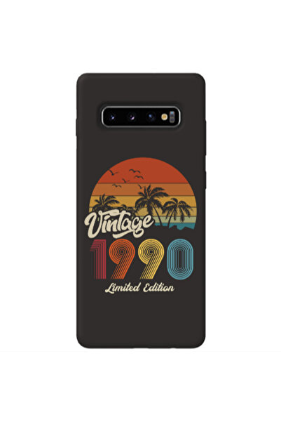 Other Samsung S10 Vintage Black Colored Silicone TPU Θήκη