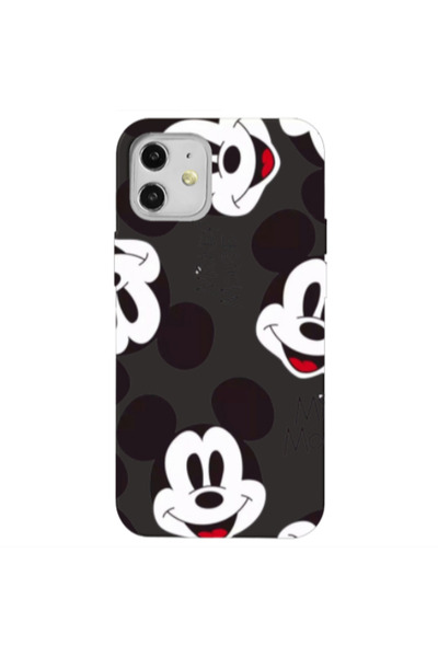 Other Apple iPhone 12 Mickey Mouse Black Colored Silicone TPU Θήκη