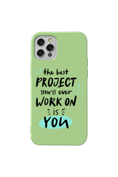 Other Apple iPhone 12 Pro Max The Best Project Light Green Colored Silicone T...