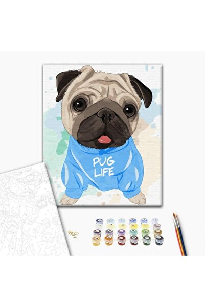 MC Micostore Set pictura pe numere 40x50cm, Brushme - Caine stralucitor - pen...