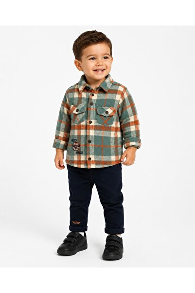 Babydola ERKEK ÇOCUK KIŞLIK CEKETLİ KOT PANTOLONLU TAKIM