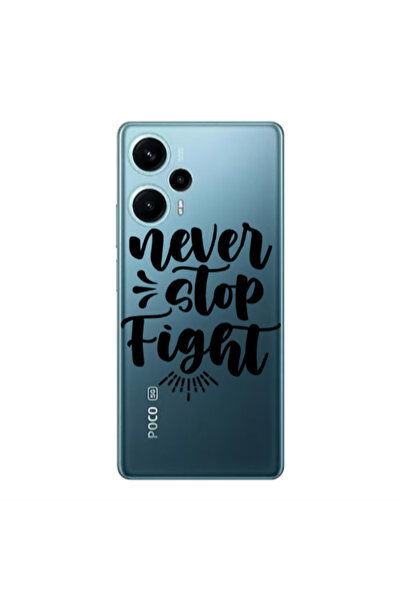 Other Xiaomi Poco F5 Never stop fight Transparent Silicone TPU Θήκη