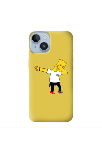 Other Apple iPhone 14 Plus Simpsons2 Yellow Colored Silicone TPU Θήκη