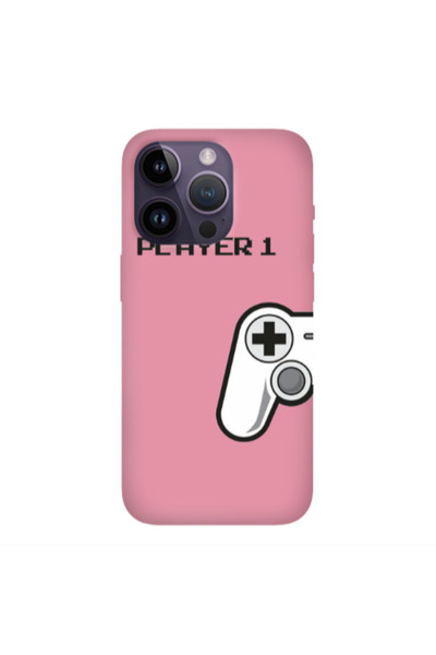 Other Apple iPhone 14 Pro Max Player 1 Pink Colored Silicone TPU Θήκη