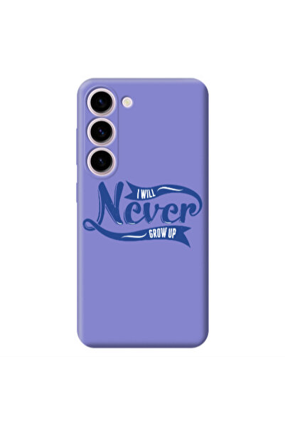 Other Samsung S23 Plus I Will Never Grow Up Purple Colored Silicone TPU Θήκη