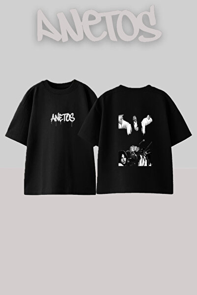 Anetos Μπλουζάκι Billie Eilish με σχέδιο αράχνης, τυπωμένο, unisex, oversize,...