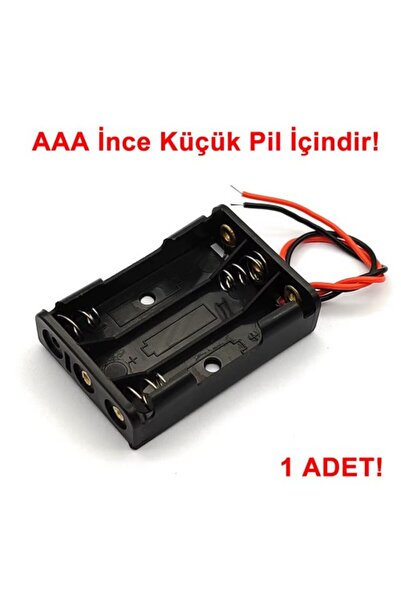Roboyol Store 3'lü AAA İnce Pil Yuvası
