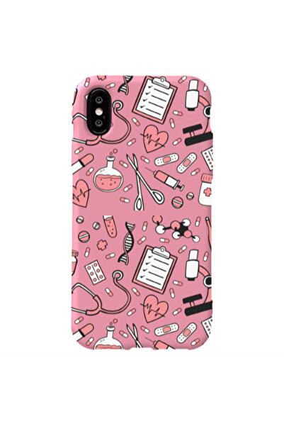 Other Apple iPhone X Laboratory Pink Colored Silicone TPU Θήκη